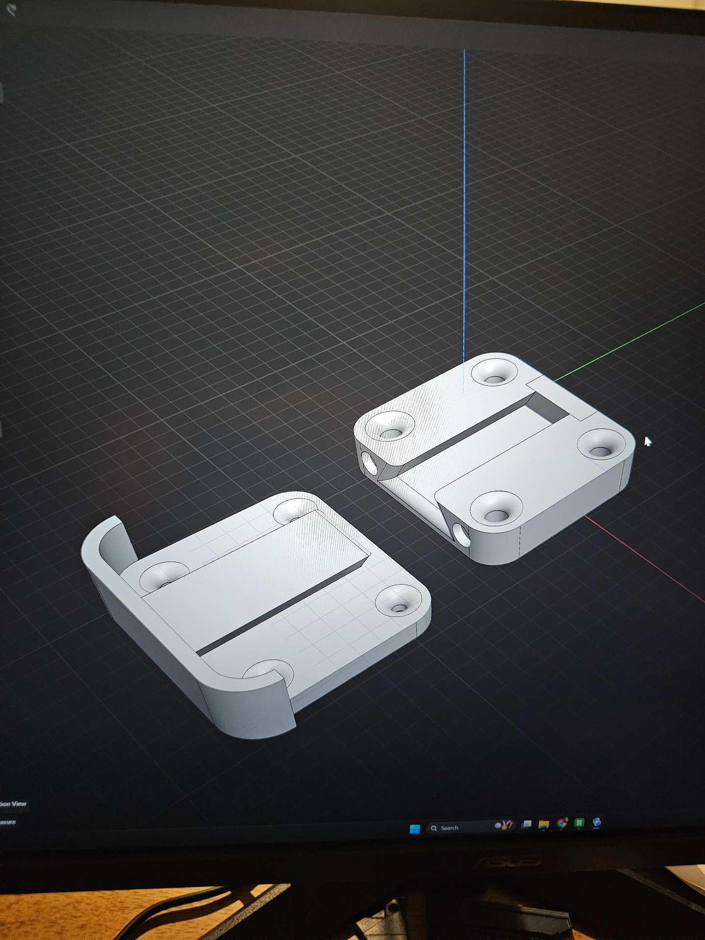 CAD render of the two-piece Honda S2000 mount interface kit