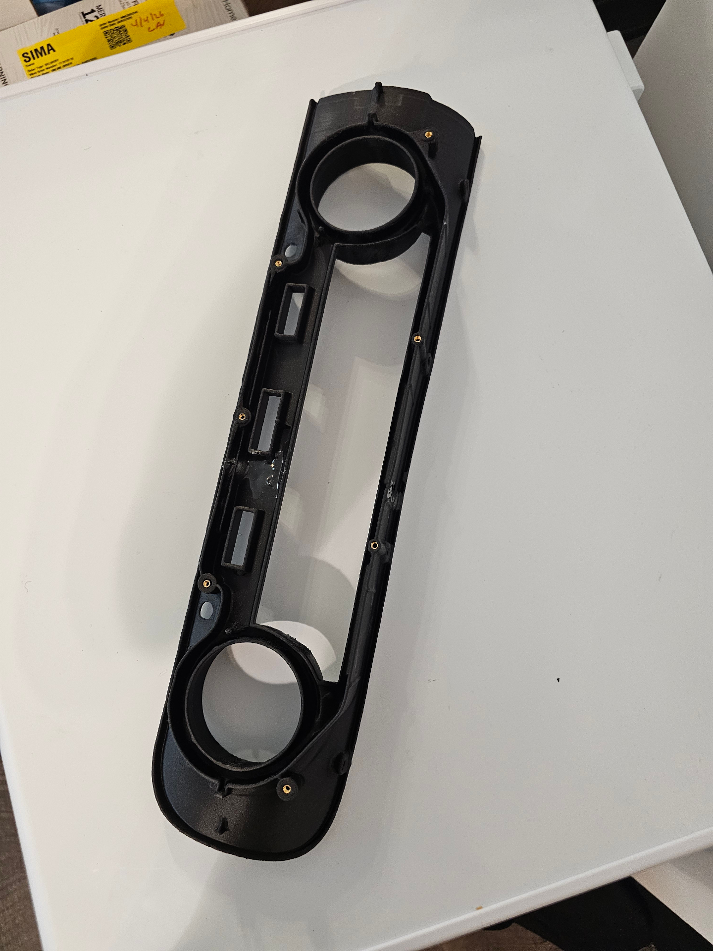 Back view of the 3D-printed 1964 Ford Deluxe Dash part