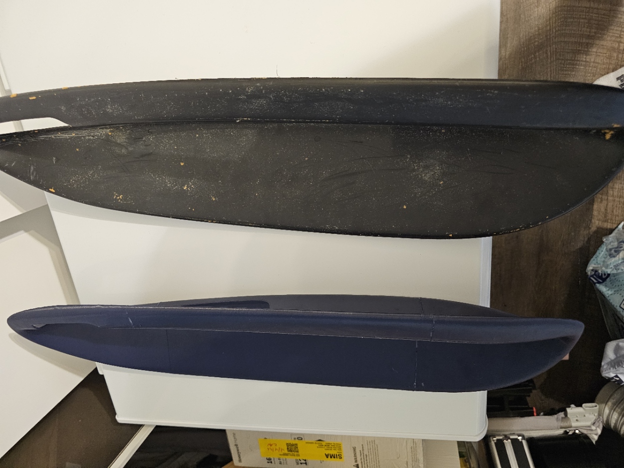 Profile view of the printed armrest showing the matched door contour