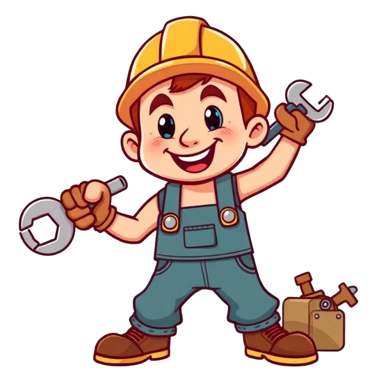 Worker under construction illustration